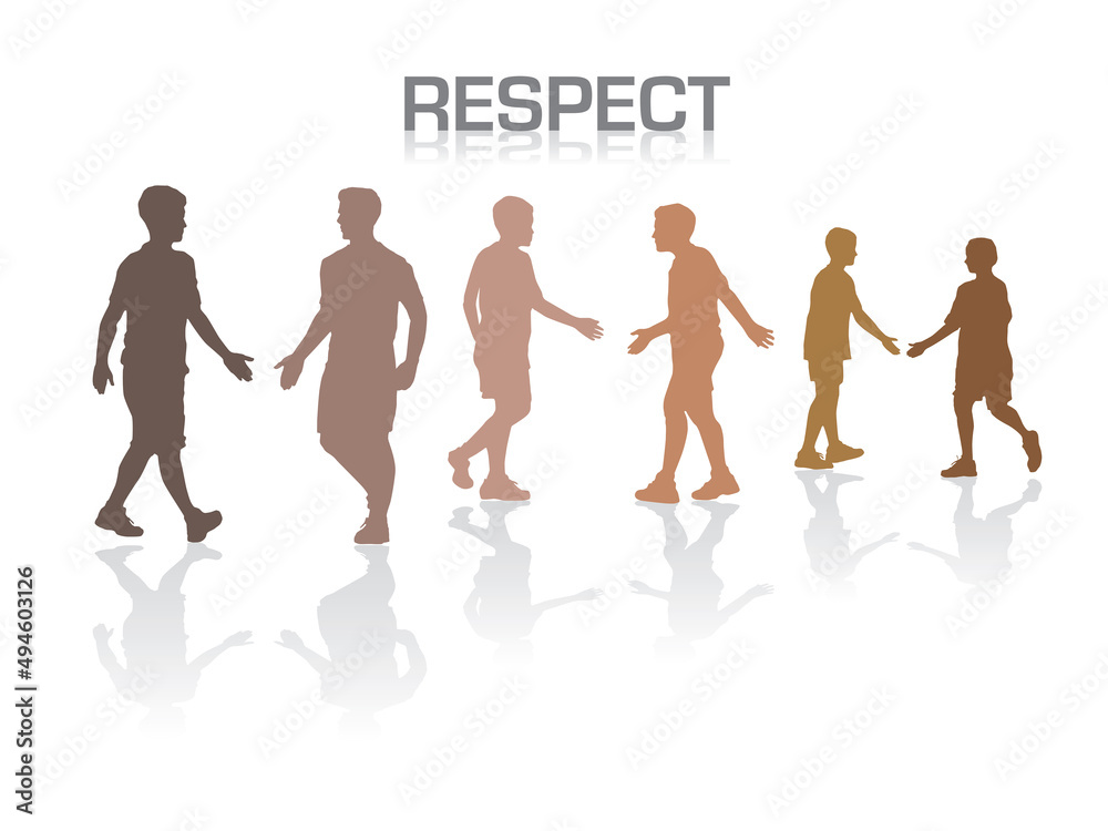 Group of People are Respect and Handshake