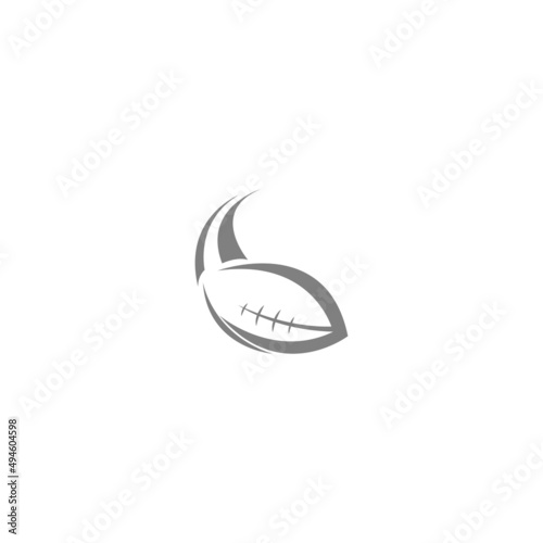 Rugby ball icon logo design