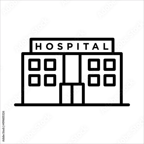 hospital building icon vctor design template simple and clean 
