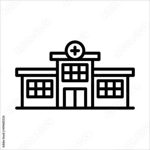 hospital building icon vctor design template simple and clean
