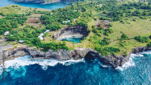 Aerial view around Broken beach, Bali Indonesia
