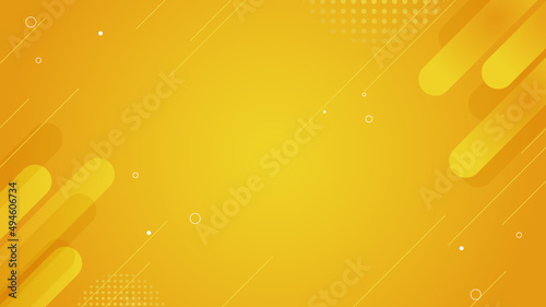 abstract background vector illustration. yellow gradient background with line and circle shape. photo