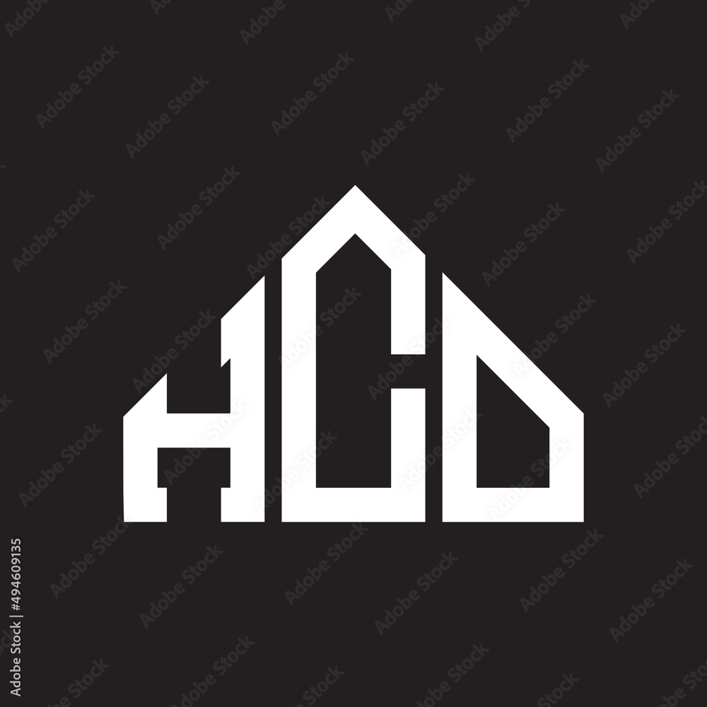HCO letter logo design on Black background. HCO creative initials letter logo concept. HCO letter design. 