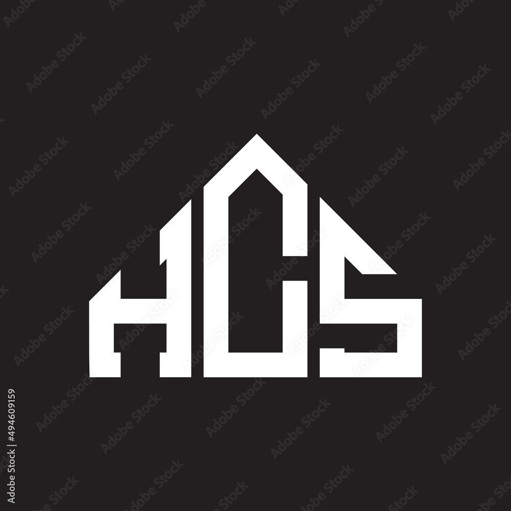 HCS letter logo design on Black background. HCS creative initials letter logo concept. HCS letter design. HCS letter logo design on Black background. HCS creative initials letter logo concept. HCS letter design.