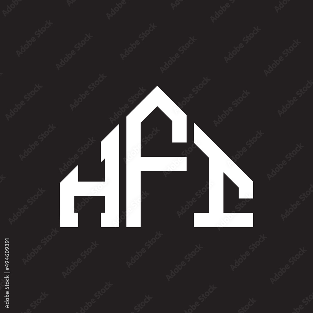 HFI letter logo design on Black background. HFI creative initials letter logo concept. HFI letter design. HFI letter logo design on Black background. HFI creative initials letter logo concept. HFI letter design.