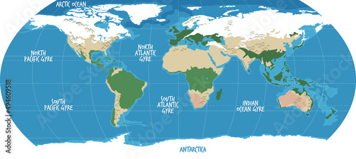 World map geography background