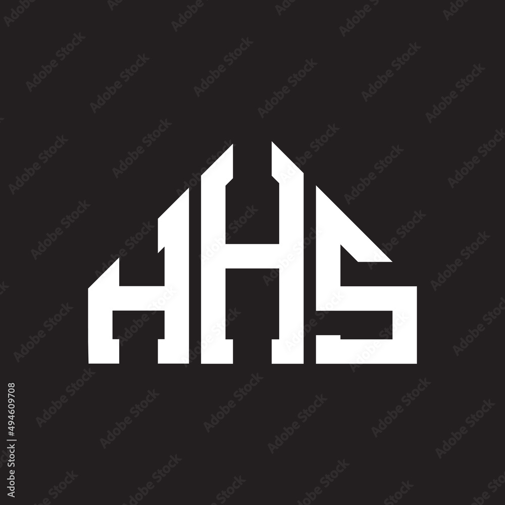 HHS letter logo design on Black background. HHS creative initials letter logo concept. HHS letter design. 