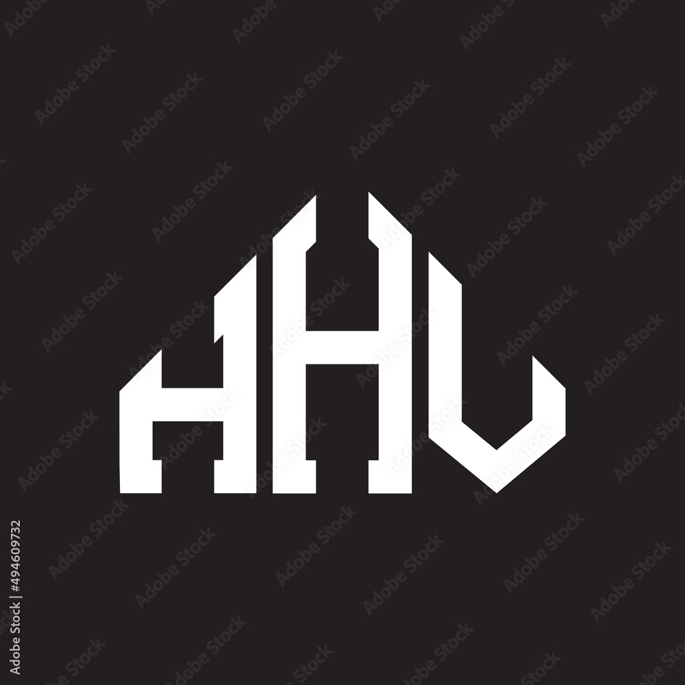 HHV letter logo design on Black background. HHV creative initials letter logo concept. HHV letter design. 
