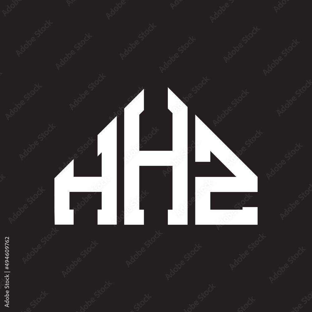HHZ letter logo design on Black background. HHZ creative initials letter logo concept. HHZ letter design. 