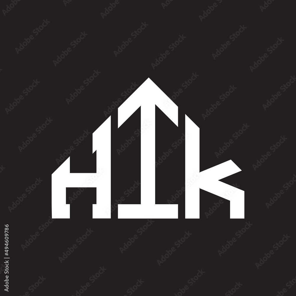 HIK letter logo design on Black background. HIK creative initials letter logo concept. HIK letter design. HIK letter logo design on Black background. HIK creative initials letter logo concept. HIK letter design.