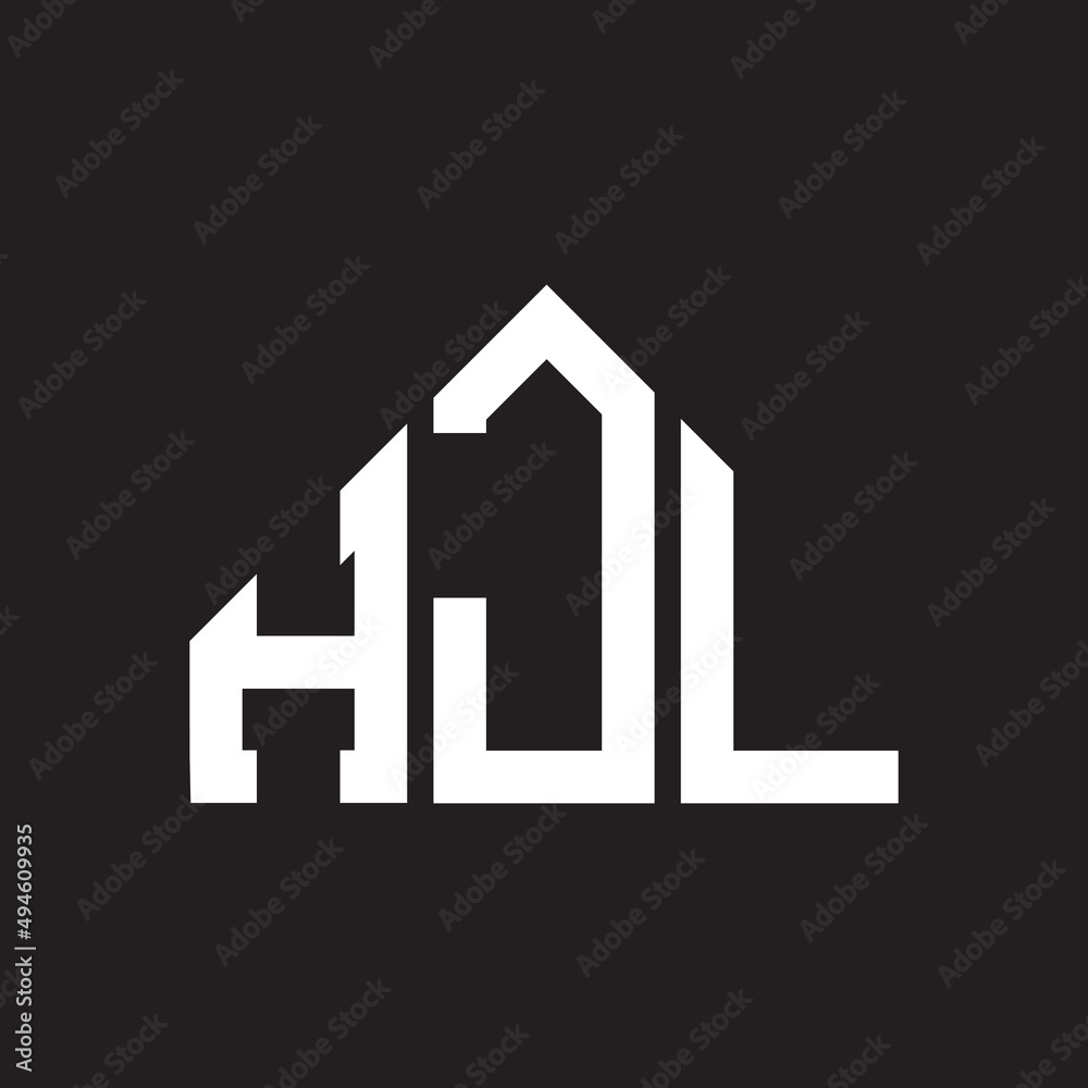 HJL letter logo design on Black background. HJL creative initials letter logo concept. HJL letter design. 
