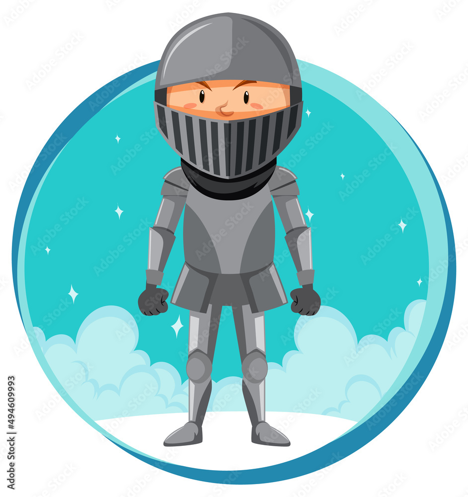 Fantasy knight character on white background Fantasy knight character on white background