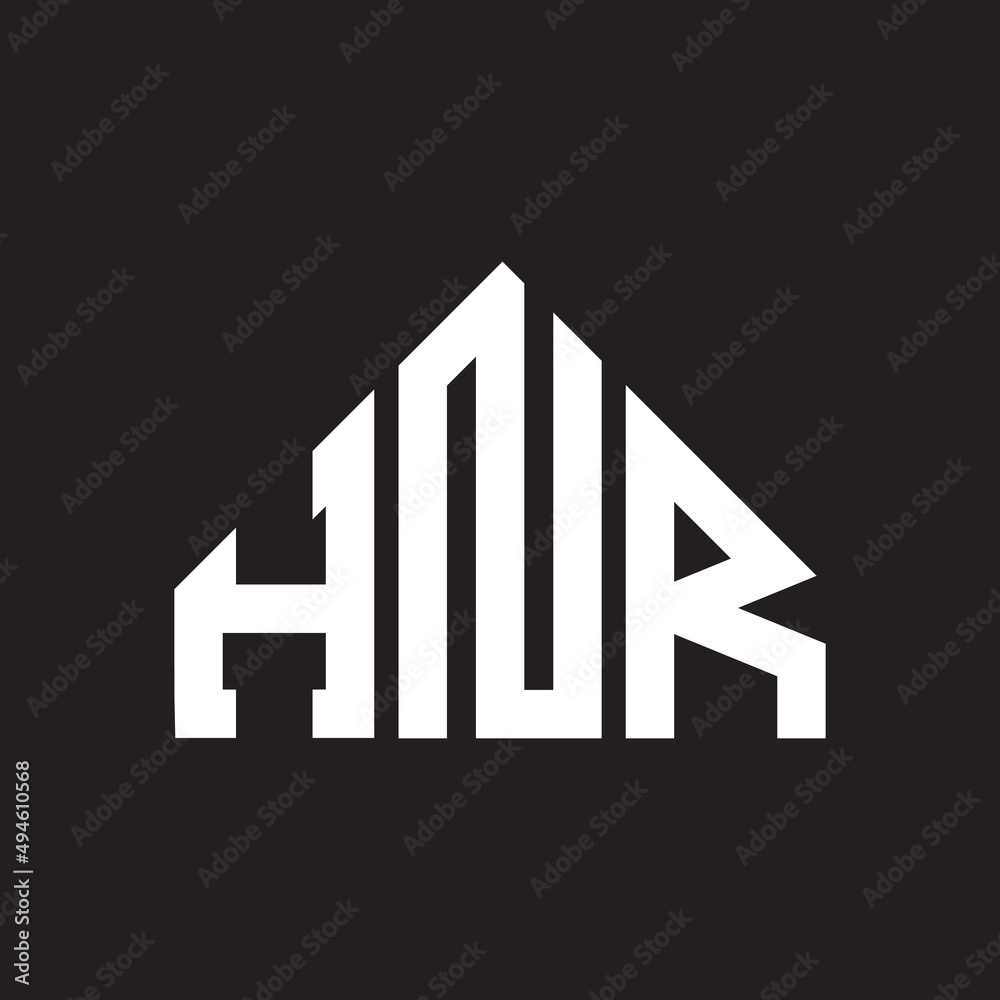 HNR letter logo design on Black background. HNR creative initials letter logo concept. HNR letter design. 