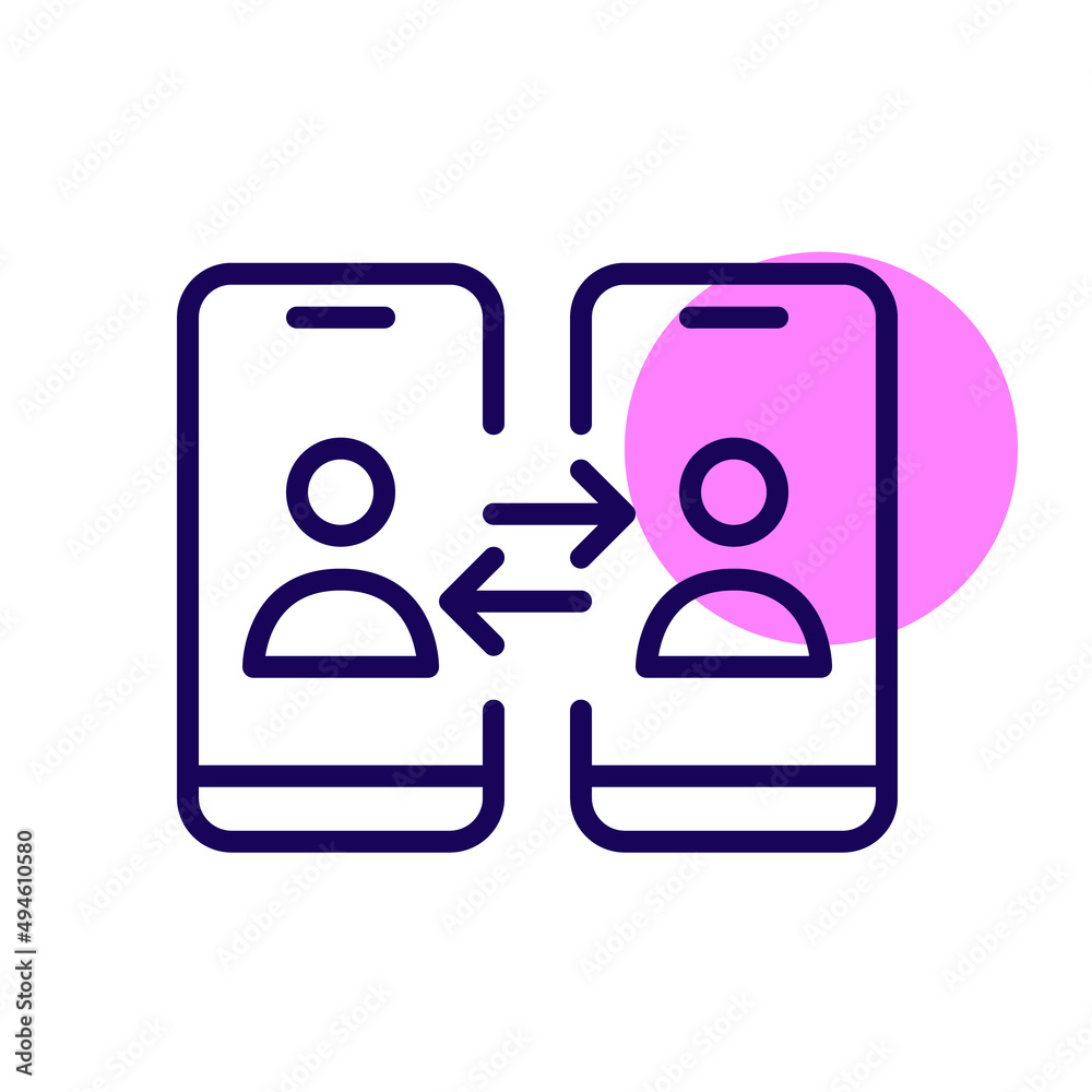 Peer to peer money transfers or payments. Pixel perfect, editable stroke icon Peer to peer money transfers or payments. Pixel perfect, editable stroke icon