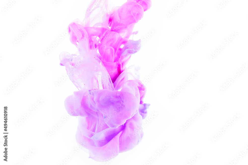 Obraz premium 水中に広がるカラフルな絵具