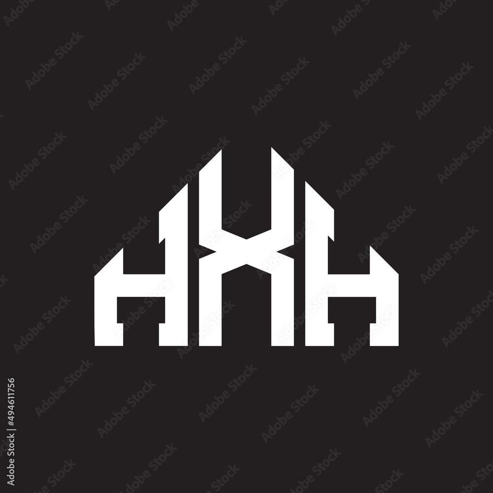 HXH letter logo design on Black background. HXH creative initials letter logo concept. HXH letter design. 