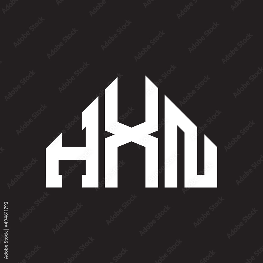 HXN letter logo design on Black background. HXN creative initials letter logo concept. HXN letter design. 