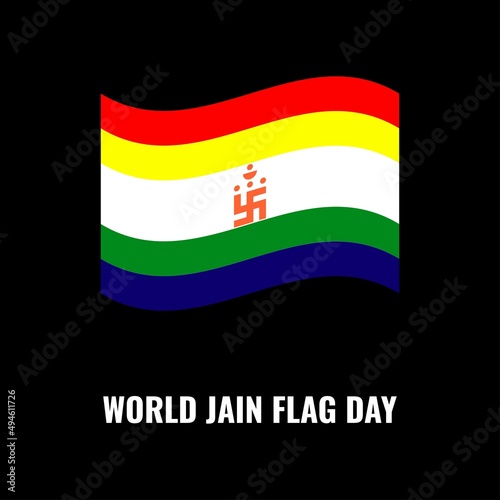 Jain flag vector  World jain flag day Design Concept  suitable for social media post templates  posters  greeting cards  banners  backgrounds  brochures. Vector Illustration