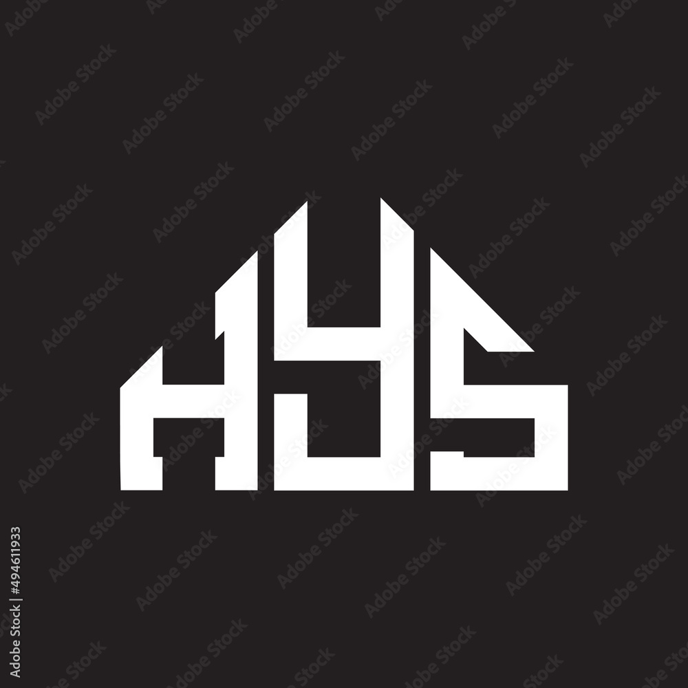 HYS letter logo design on Black background. HYS creative initials letter logo concept. HYS letter design. HYS letter logo design on Black background. HYS creative initials letter logo concept. HYS letter design.
