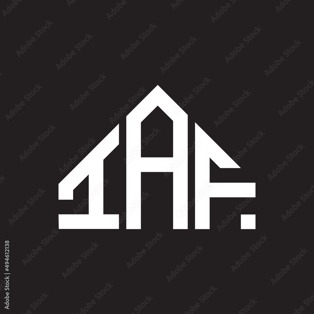 IAF letter logo design on Black background. IAF creative initials letter logo concept. IAF letter design. IAF letter logo design on Black background. IAF creative initials letter logo concept. IAF letter design.