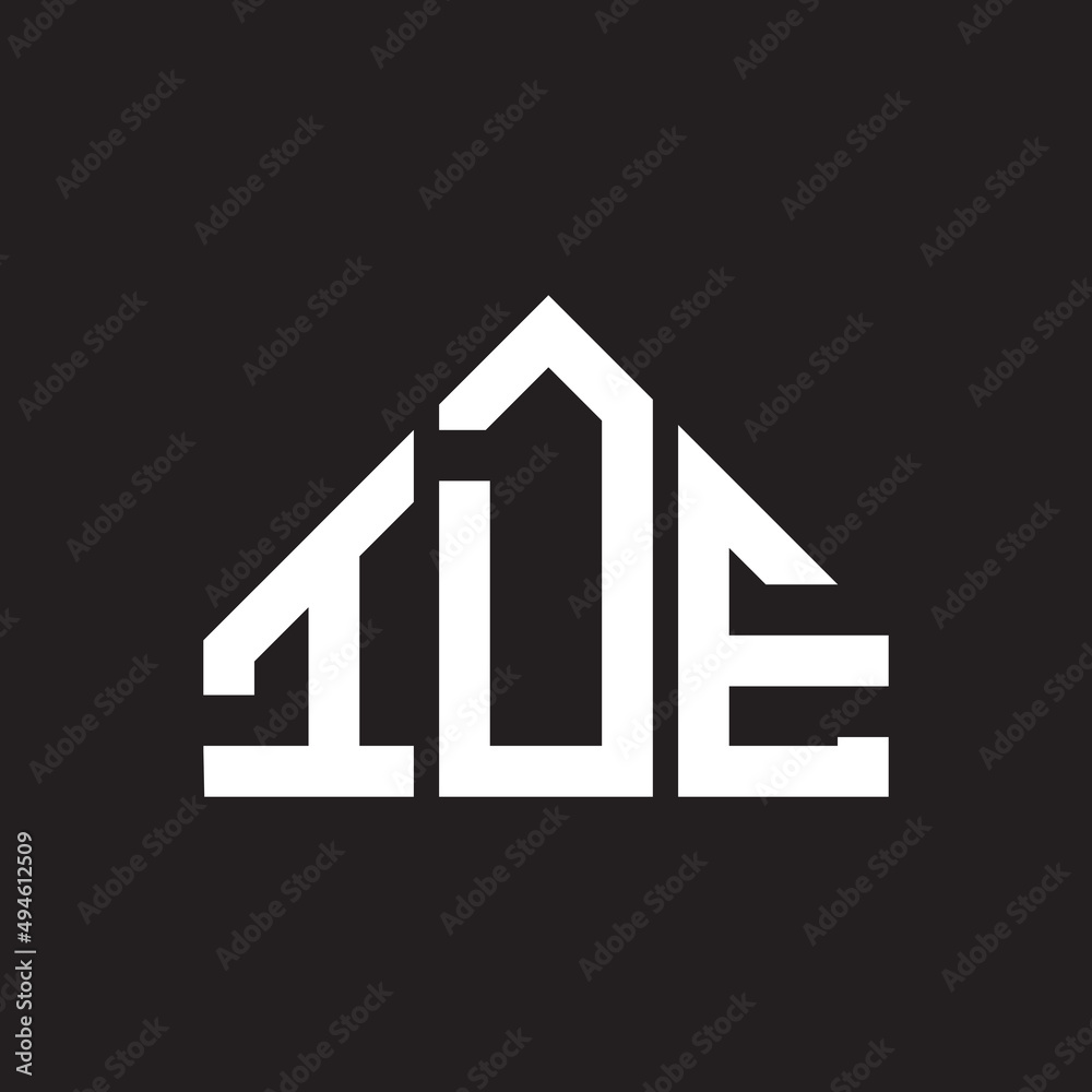 IDE letter logo design on Black background. IDE creative initials letter logo concept. IDE letter design. IDE letter logo design on Black background. IDE creative initials letter logo concept. IDE letter design.