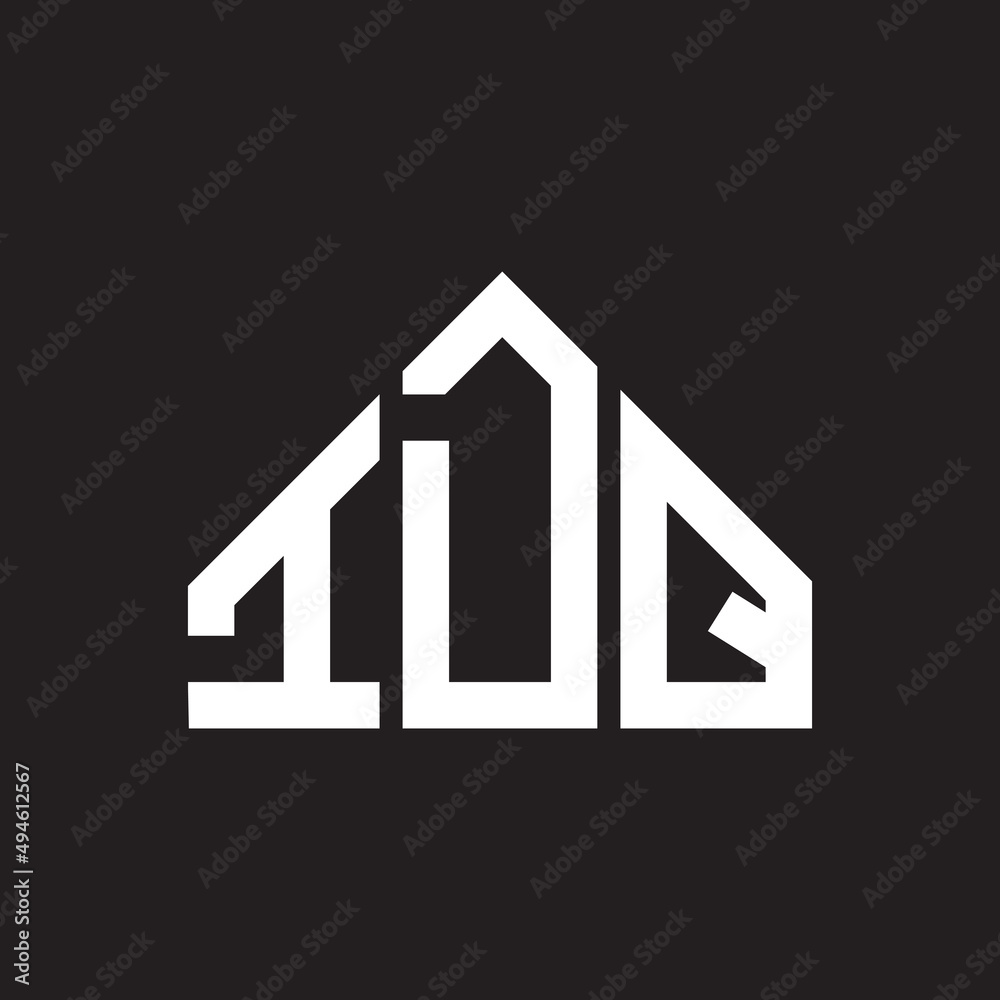 IDQ letter logo design on Black background. IDQ creative initials letter logo concept. IDQ letter design. 