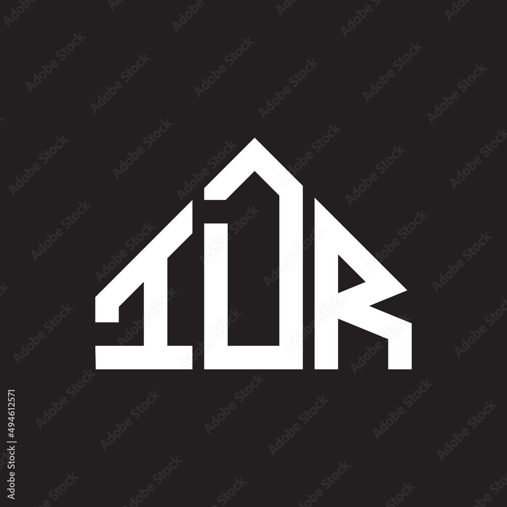 IDR letter logo design on Black background. IDR creative initials letter logo concept. IDR letter design. 