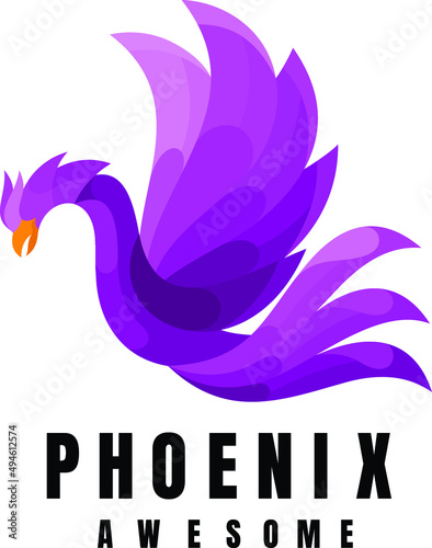 phoenix bird mascot logo