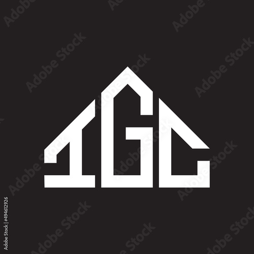 IGC letter logo design on Black background. IGC creative initials letter logo concept. IGC letter design. 
 photo