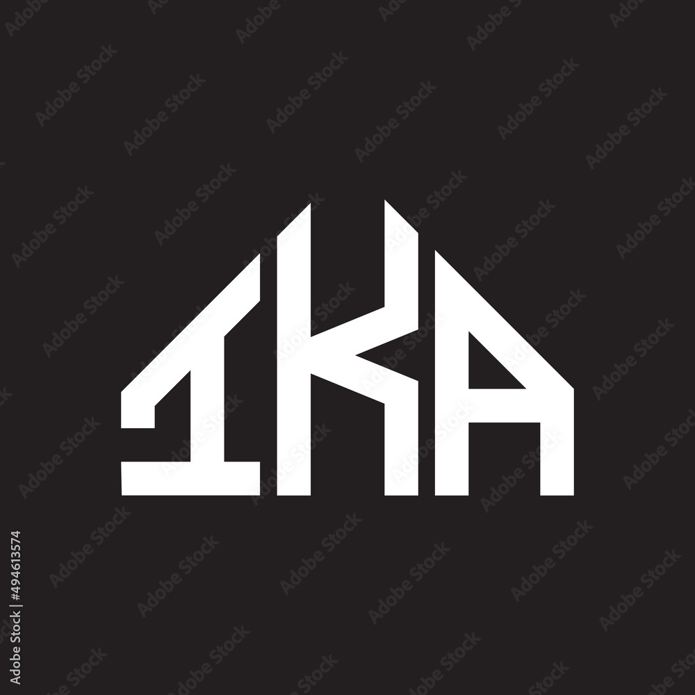 IKA letter logo design on Black background. IKA creative initials letter logo concept. IKA letter design. IKA letter logo design on Black background. IKA creative initials letter logo concept. IKA letter design.