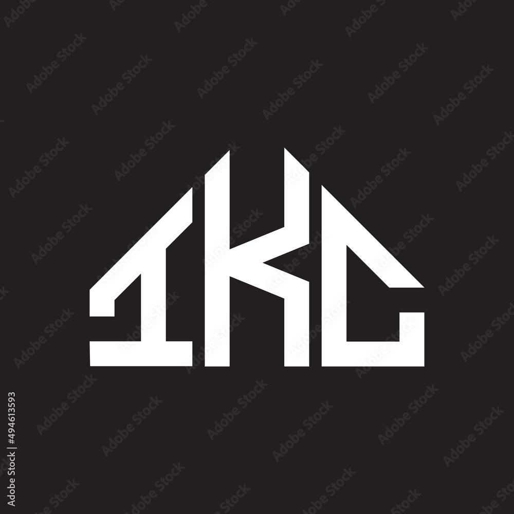 IKC letter logo design on Black background. IKC creative initials letter logo concept. IKC letter design. IKC letter logo design on Black background. IKC creative initials letter logo concept. IKC letter design.