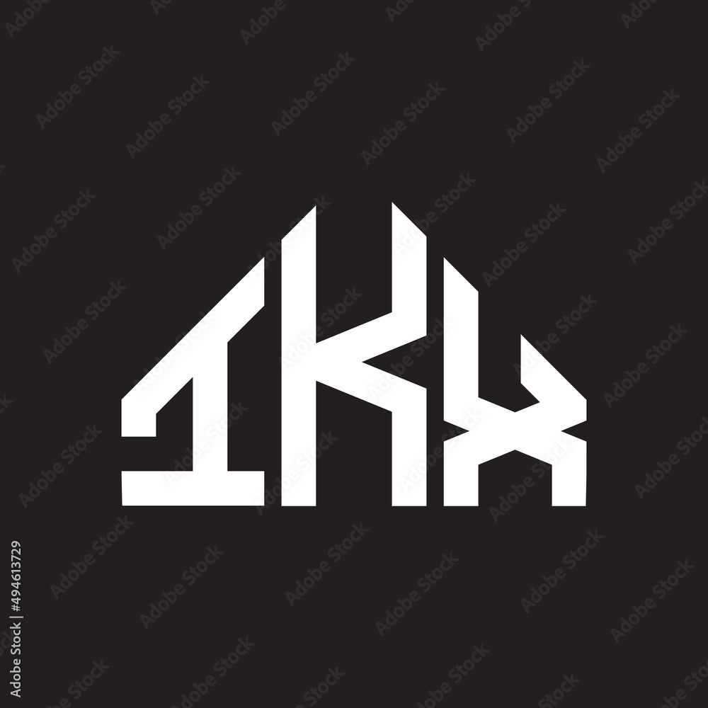 IKX letter logo design on Black background. IKX creative initials letter logo concept. IKX letter design. IKX letter logo design on Black background. IKX creative initials letter logo concept. IKX letter design.