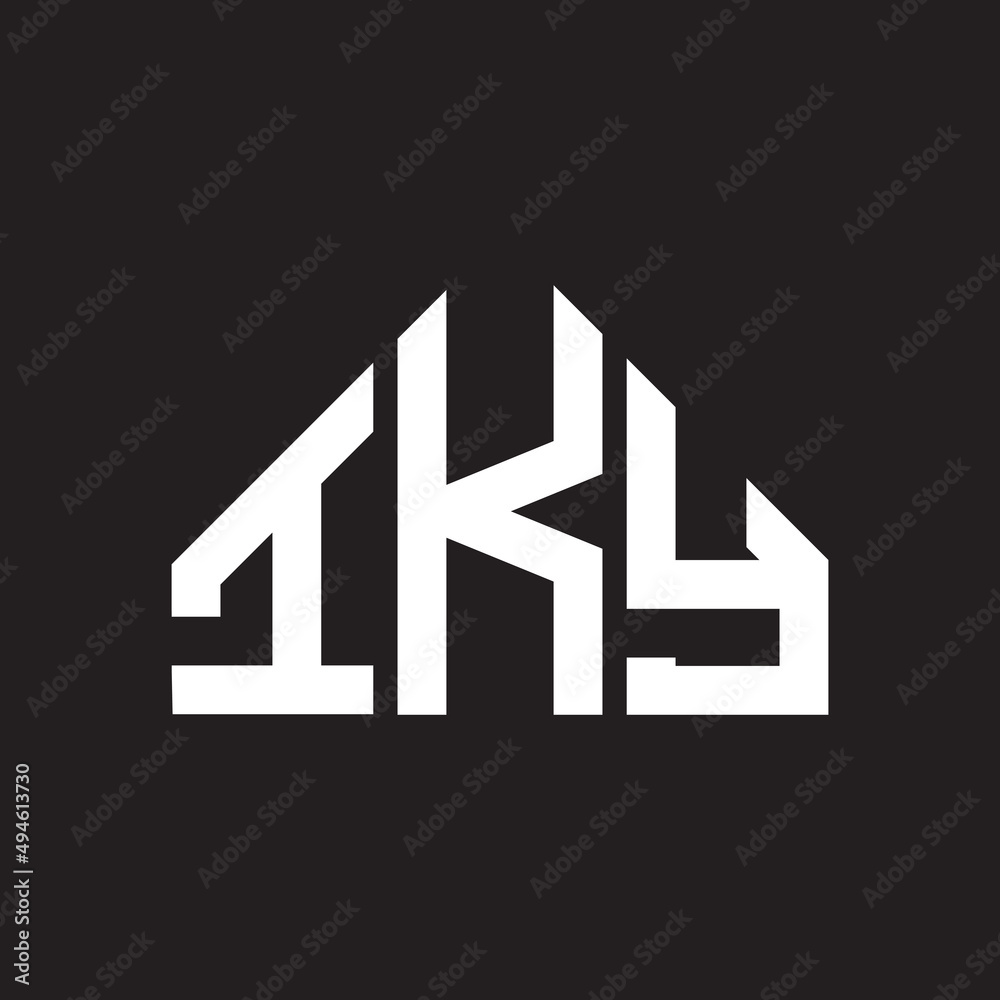 IKY letter logo design on Black background. IKY creative initials letter logo concept. IKY letter design. IKY letter logo design on Black background. IKY creative initials letter logo concept. IKY letter design.