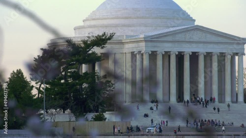 Jefferson Memorial in cherry blossom season