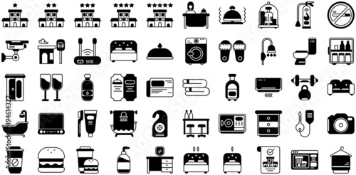 icon set of hotel