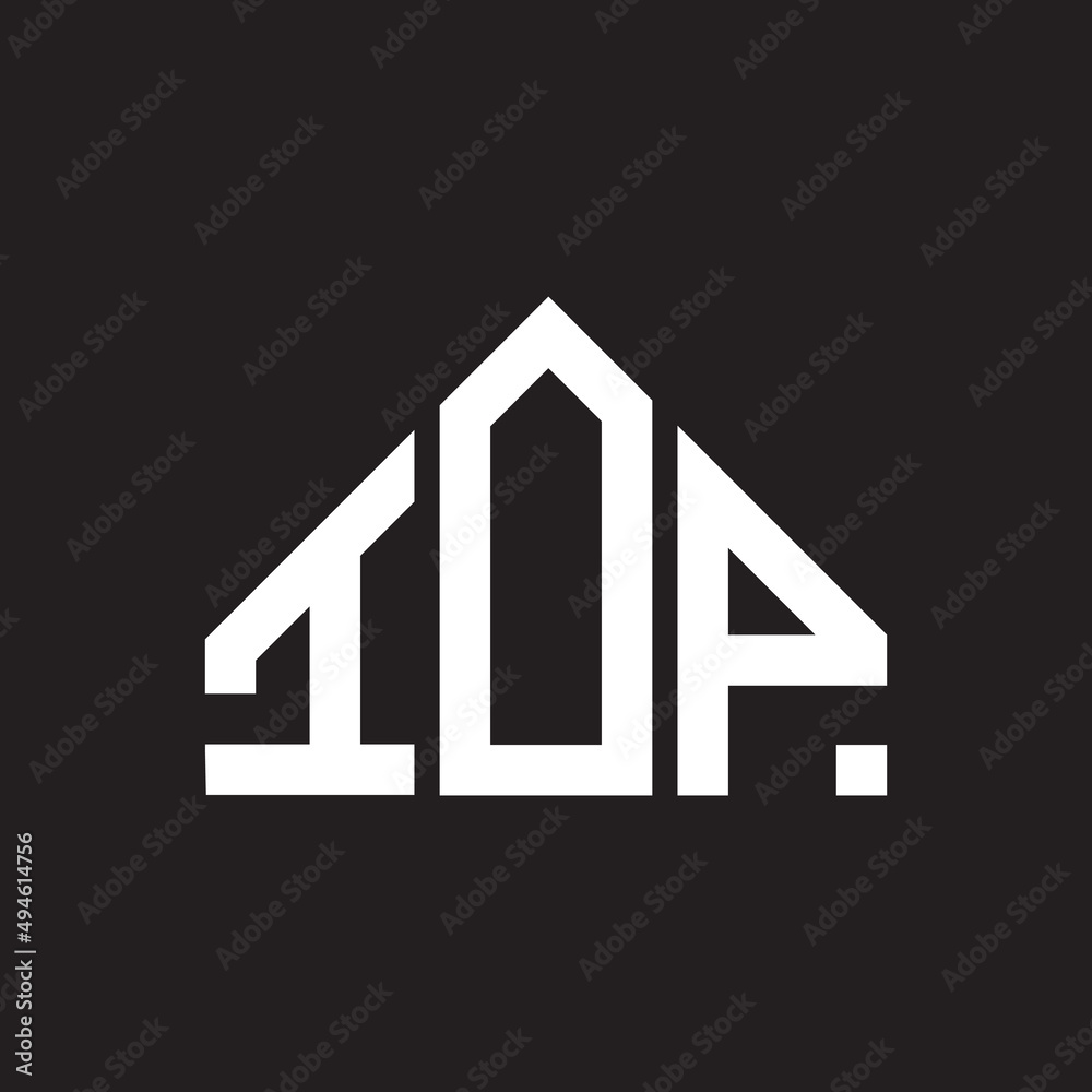 IOP letter logo design on Black background. IOP creative initials letter logo concept. IOP letter design. IOP letter logo design on Black background. IOP creative initials letter logo concept. IOP letter design.
