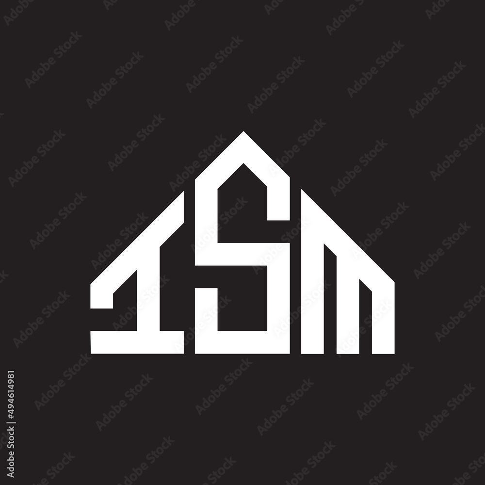 ISM letter logo design on Black background. ISM creative initials letter logo concept. ISM letter design. ISM letter logo design on Black background. ISM creative initials letter logo concept. ISM letter design.