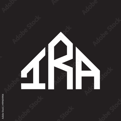 IRA letter logo design on Black background. IRA creative initials letter logo concept. IRA letter design. 