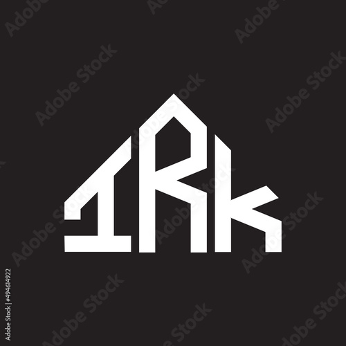 IRK letter logo design on Black background. IRK creative initials letter logo concept. IRK letter design. 