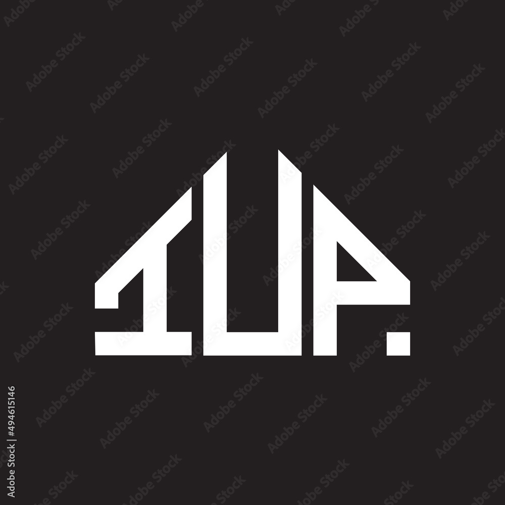 IUP letter logo design on Black background. IUP creative initials letter logo concept. IUP letter design. 
