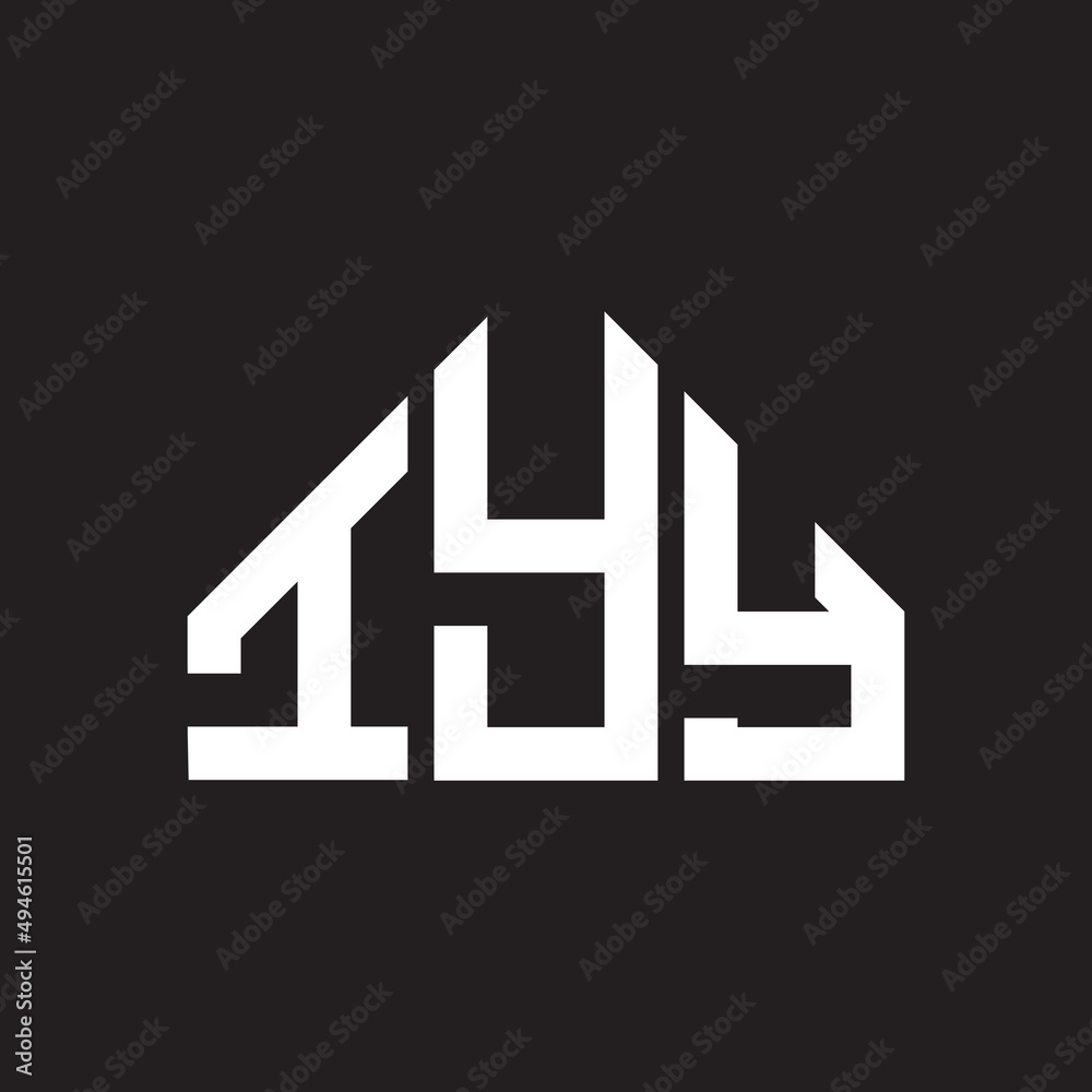 IYY letter logo design on black background. IYY creative initials letter logo concept. IYY letter design. IYY letter logo design on black background. IYY creative initials letter logo concept. IYY letter design.