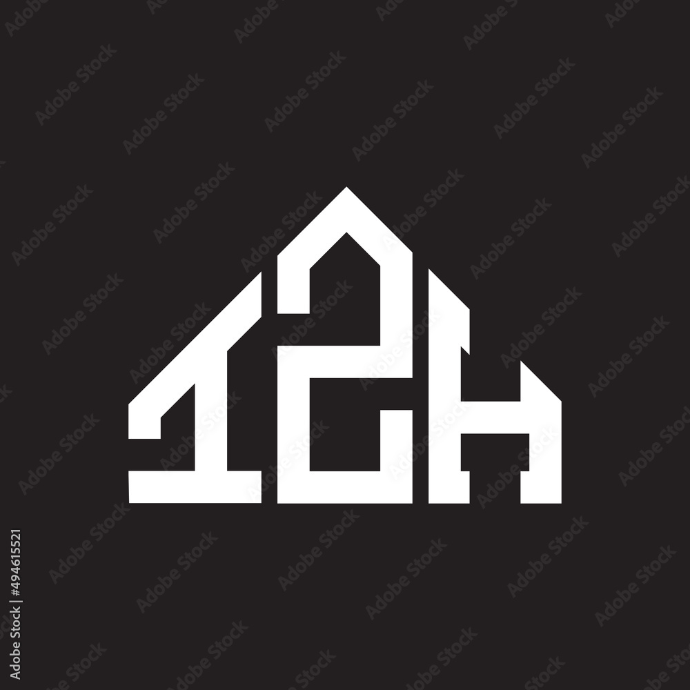 IZH letter logo design on black background. IZH creative initials letter logo concept. IZH letter design. IZH letter logo design on black background. IZH creative initials letter logo concept. IZH letter design.