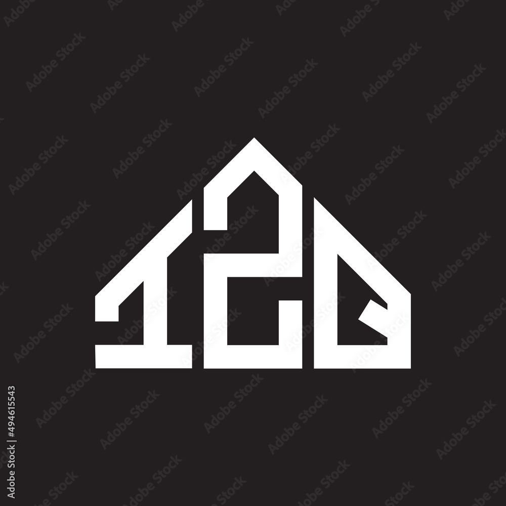 IZQ letter logo design on black background. IZQ creative initials letter logo concept. IZQ letter design. IZQ letter logo design on black background. IZQ creative initials letter logo concept. IZQ letter design.