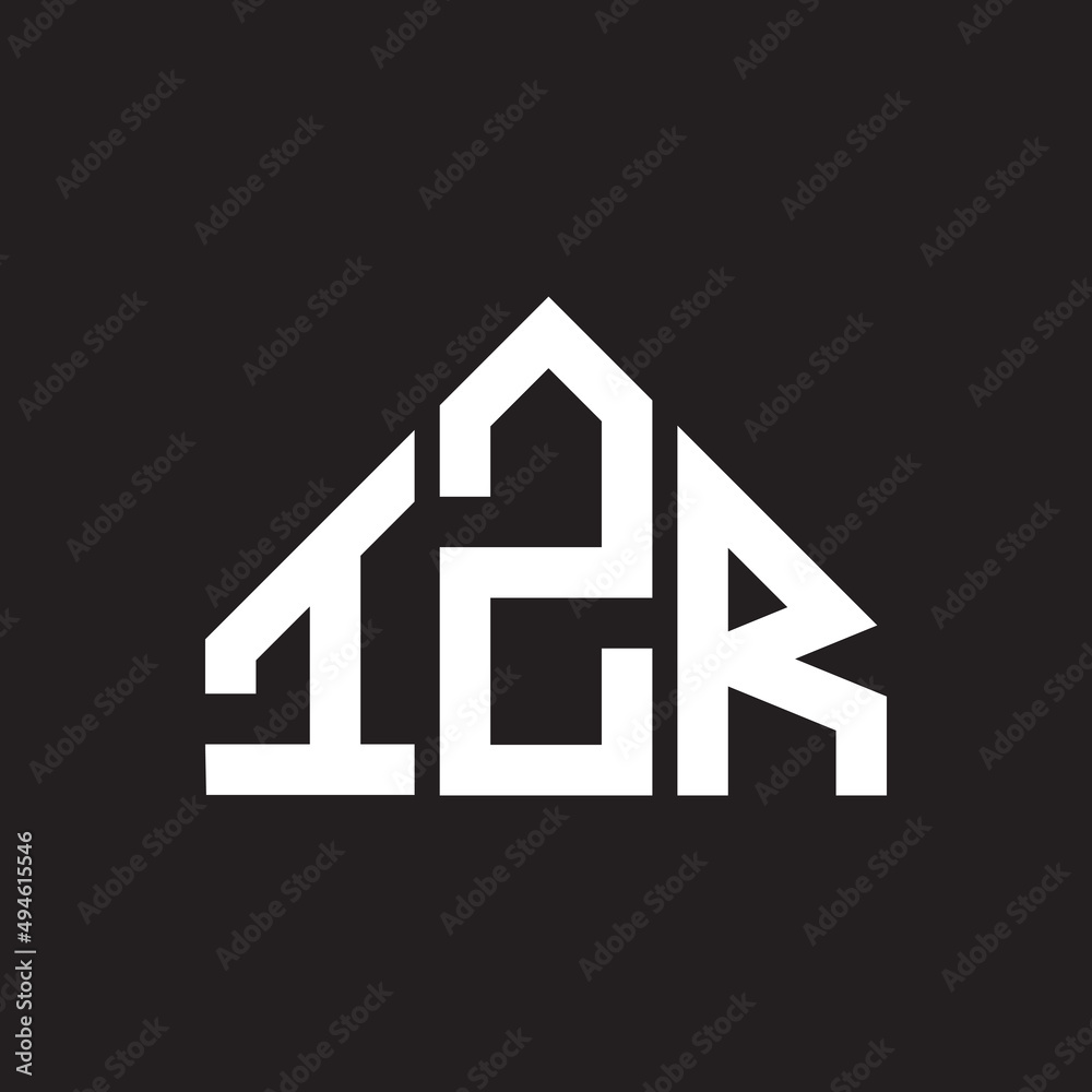 IZR letter logo design on black background. IZR creative initials letter logo concept. IZR letter design. IZR letter logo design on black background. IZR creative initials letter logo concept. IZR letter design.