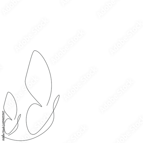 Butterfly animals line drawing vector illustration © Keya
