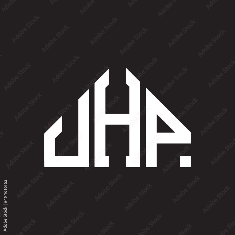 JHP letter logo design on Black background. JHP creative initials letter logo concept. JHP letter design .