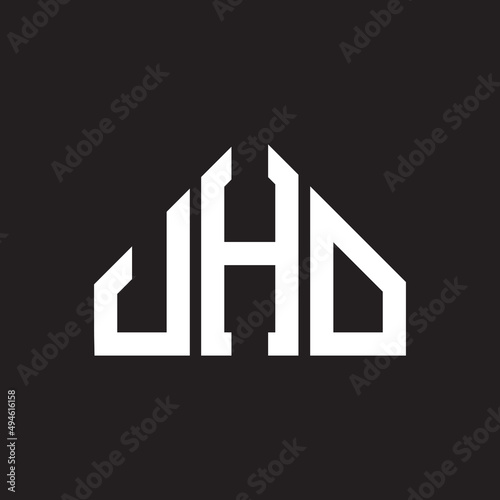 JHO letter logo design on Black background. JHO creative initials letter logo concept. JHO letter design. 