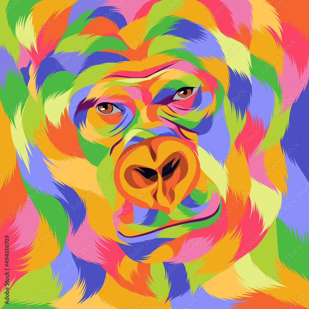 Dog vector colorful illustration