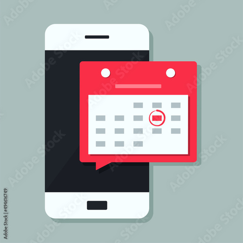 Free Download Calendar or agenda on smartphone screen. Vector illustration - GFXLoad