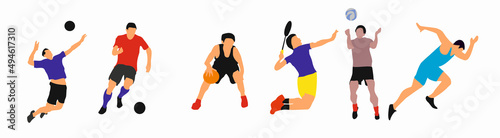 Athletic people doing various kinds of sports